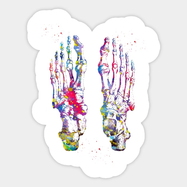 Foot Bones Sticker by erzebeth